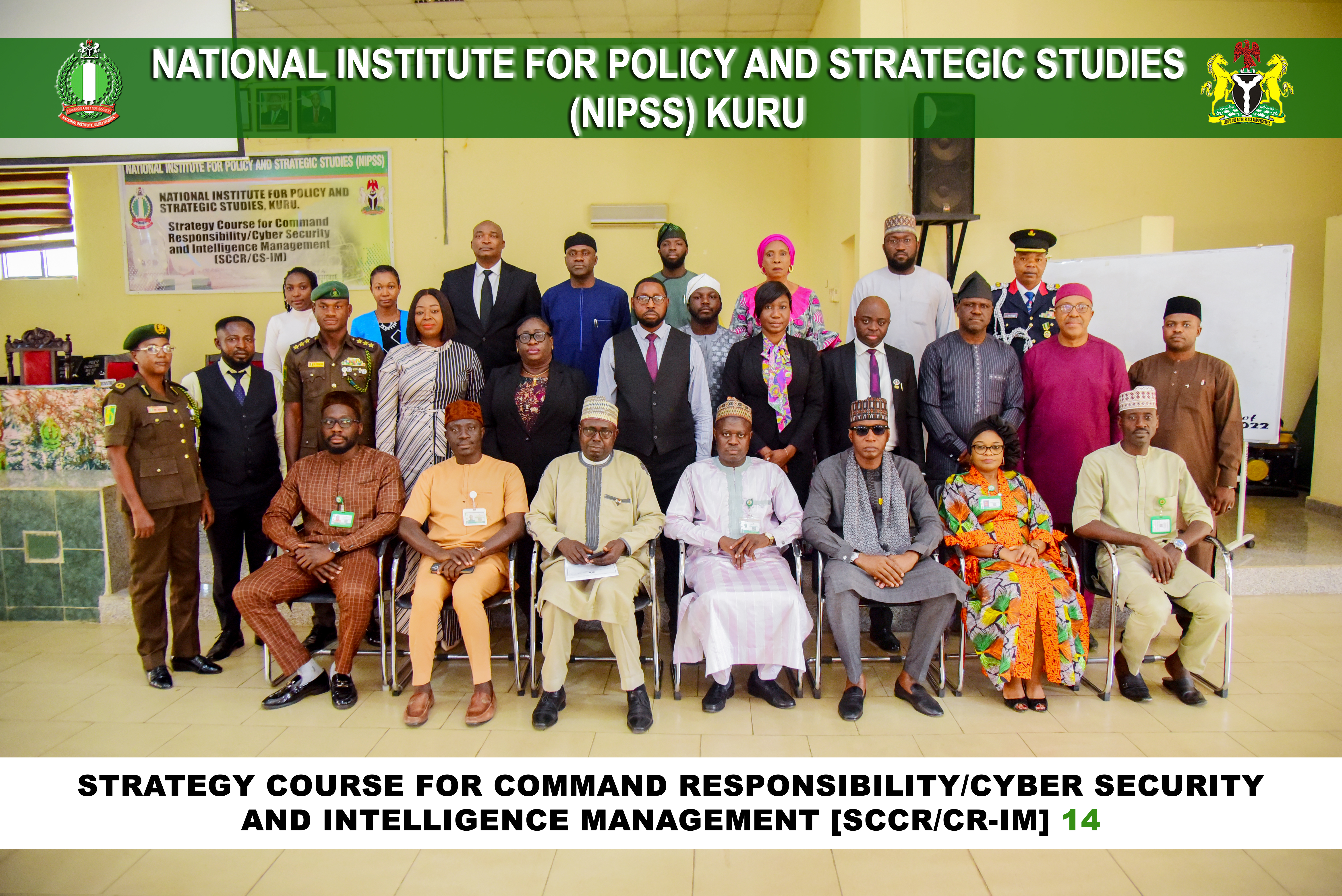 The Strategy Course for Command Responsibility, Cyber Security and Intelligence Management Course SCCR14 Concludes at the National Institute for Policy and Strategic Studies NIPSS kuru.