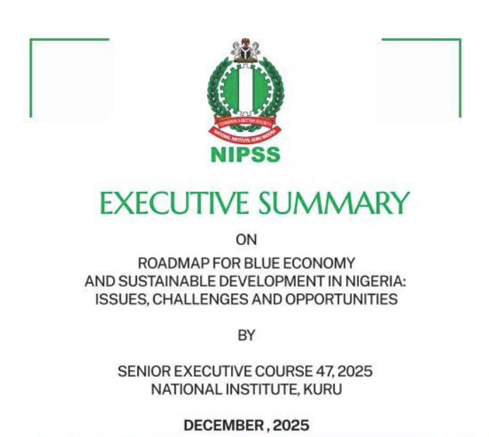 BLUE ECONOMY AND SUSTAINABLE DEVELOPMENT IN NIGERIA: ISSUES, CHALLENGES AND OPPORTUNITIES