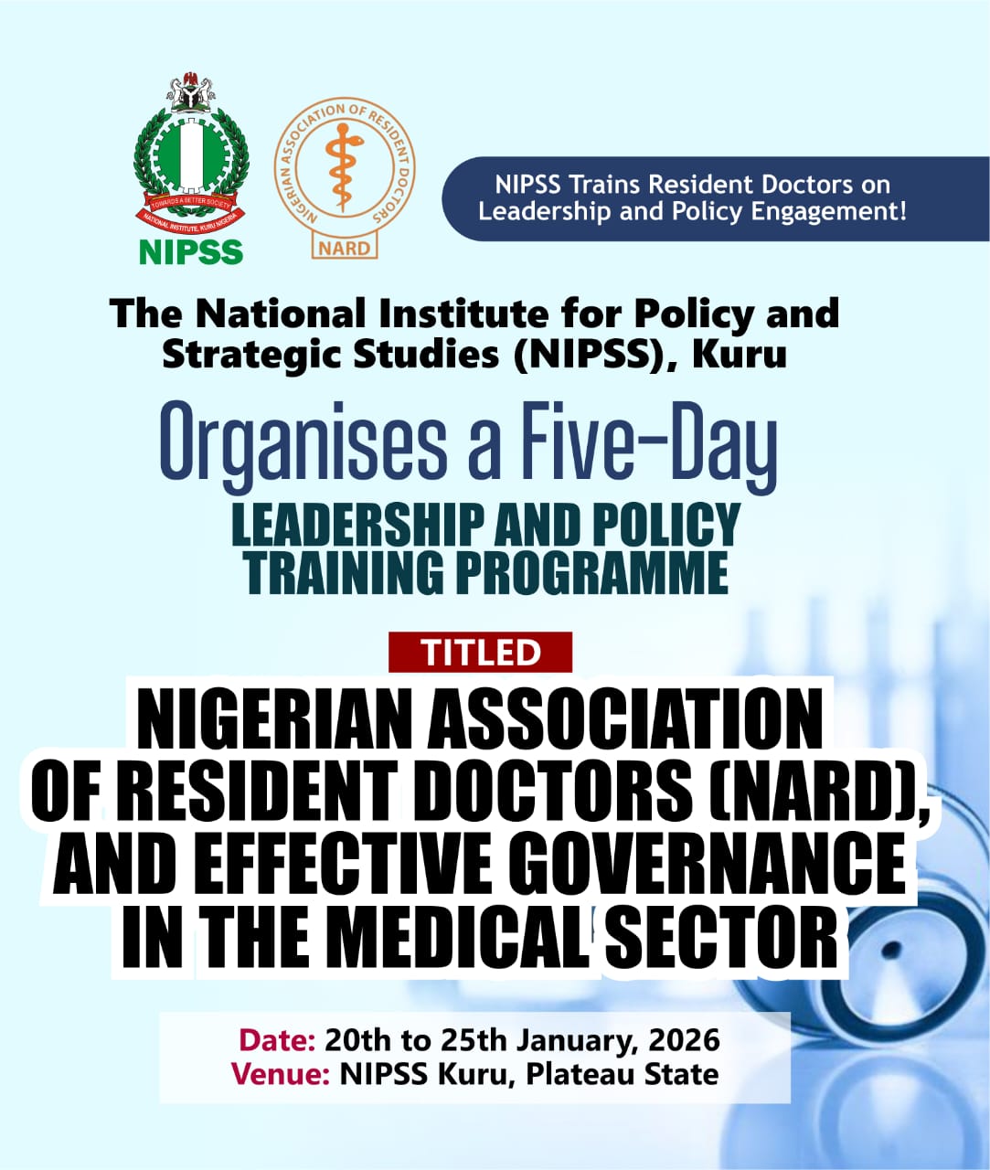 NIPSS Trains Resident Doctors on Leadership and Policy Engagement