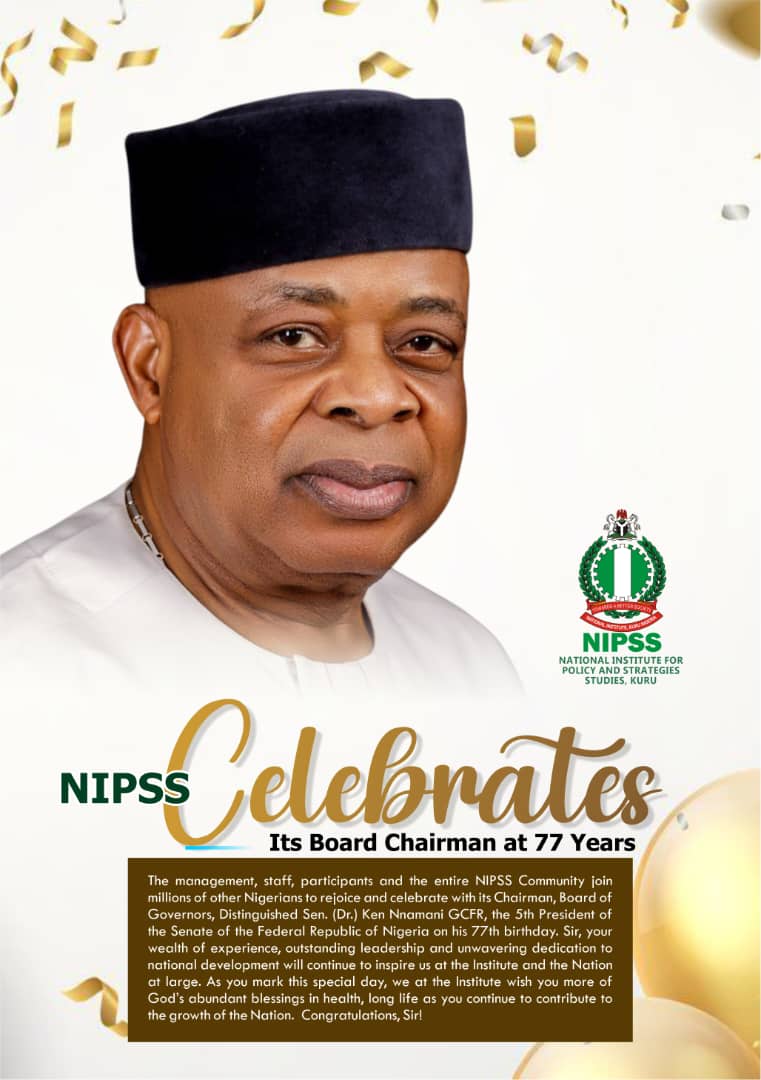 NIPSS CELEBRATES ITS BOARD CHAIRMAN AT 77 YEARS
